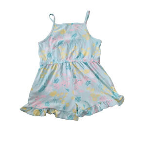 NWOT Young ❤️ Hearts Toddler Girl Tropical Romper 5
